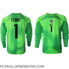 Frankrike Hugo Lloris #1 Målvakt Borta Matchtröja VM 2022 Långärmad
